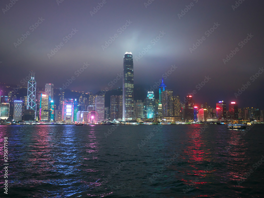 Obraz premium People's Republic of China Hong Kong Special Administrative Region victoria harbor night view