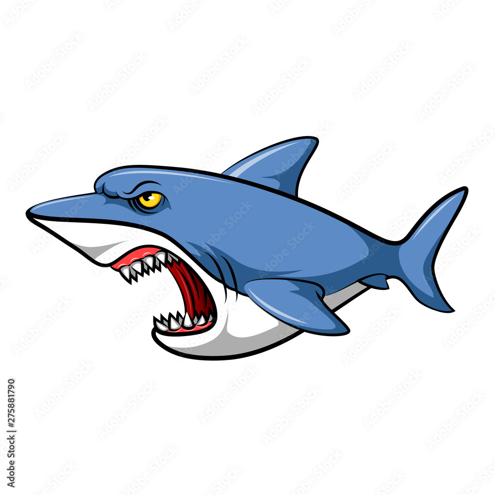 blue shark cartoon blue shark cartoon