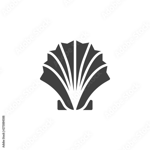 Seashell vector icon. Sea shell filled flat sign for mobile concept and web design. Conch shell glyph icon. Travel symbol  logo illustration. Vector graphics