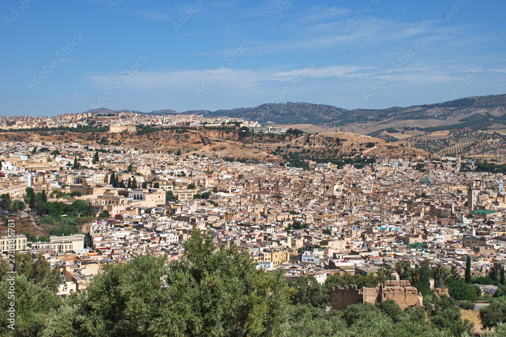 Scenic view of Fes in Morocco