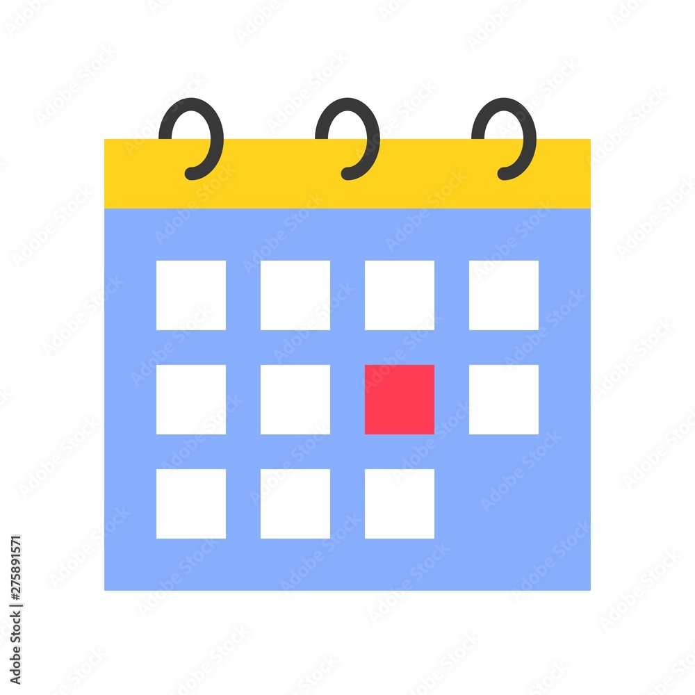 Calendar vector, Summer party related filled icon Calendar vector, Summer party related filled icon