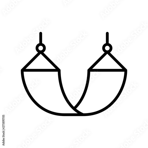 Hammock vector, Summer party related line icon