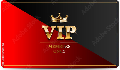Premium VIP card with gold elements and crown