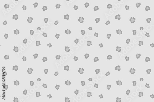 Vector animal print background. Gray leopard pattern