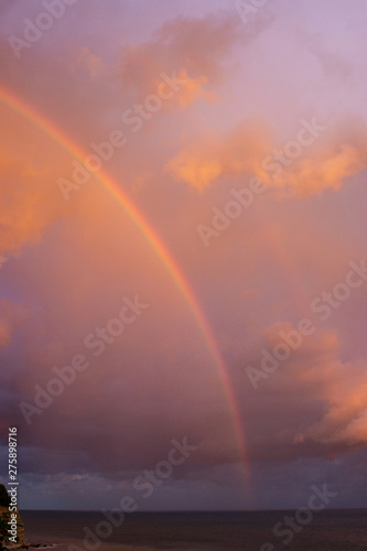 Double rainbow over the sea