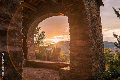 Sunset and hermitage
