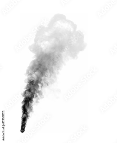 heavy misty smoke isolated on white background - 3D illustration of smoke