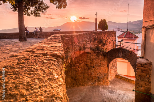 Sunset in the old town