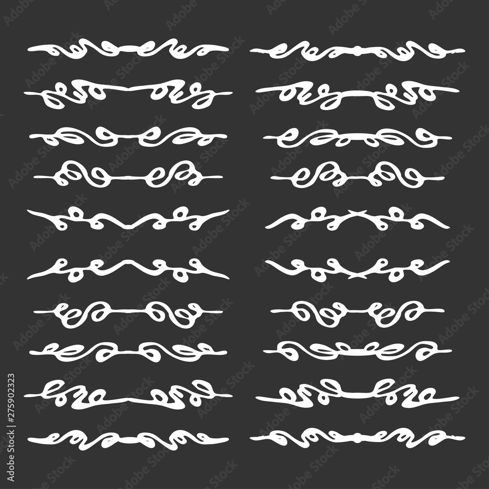 Set of decorative dividers for your design. Vector illustration Set of decorative dividers for your design. Vector illustration