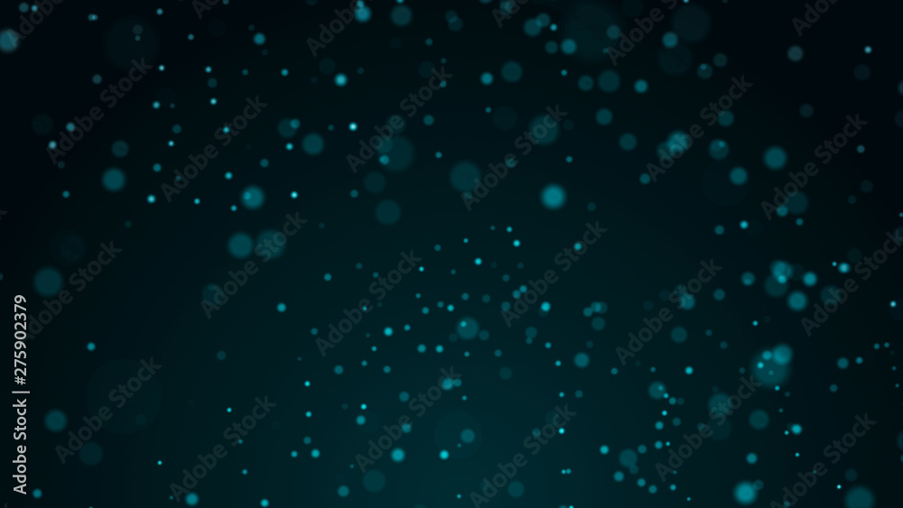 Dust particles. Abstract futuristic background of dots. Cosmic illustration. 3d rendering.