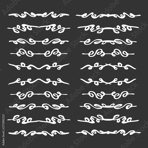 Set of decorative dividers for your design. Vector illustration