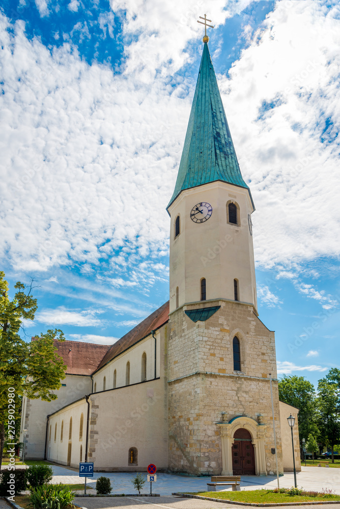 View at the church of St.Vitus in Laa an der Thaya - Austria