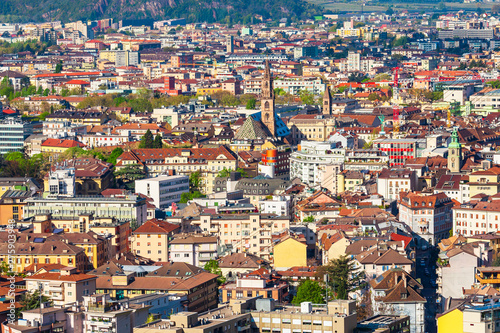 Bolzano aerial panoramic view, Italy © saiko3p