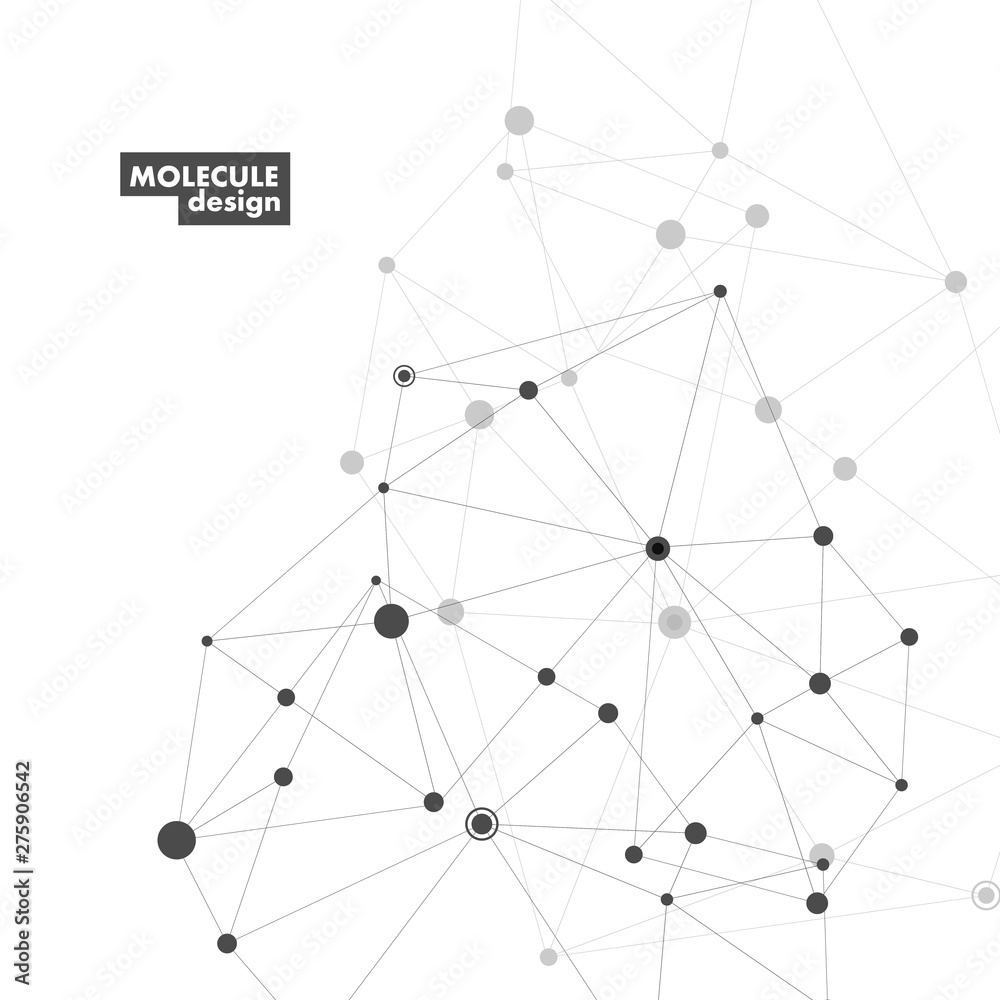 Abstract science and technology design. Lines and dots connect concept Abstract science and technology design. Lines and dots connect concept