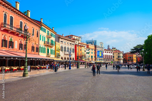 Piazza Bra square in Verona photo