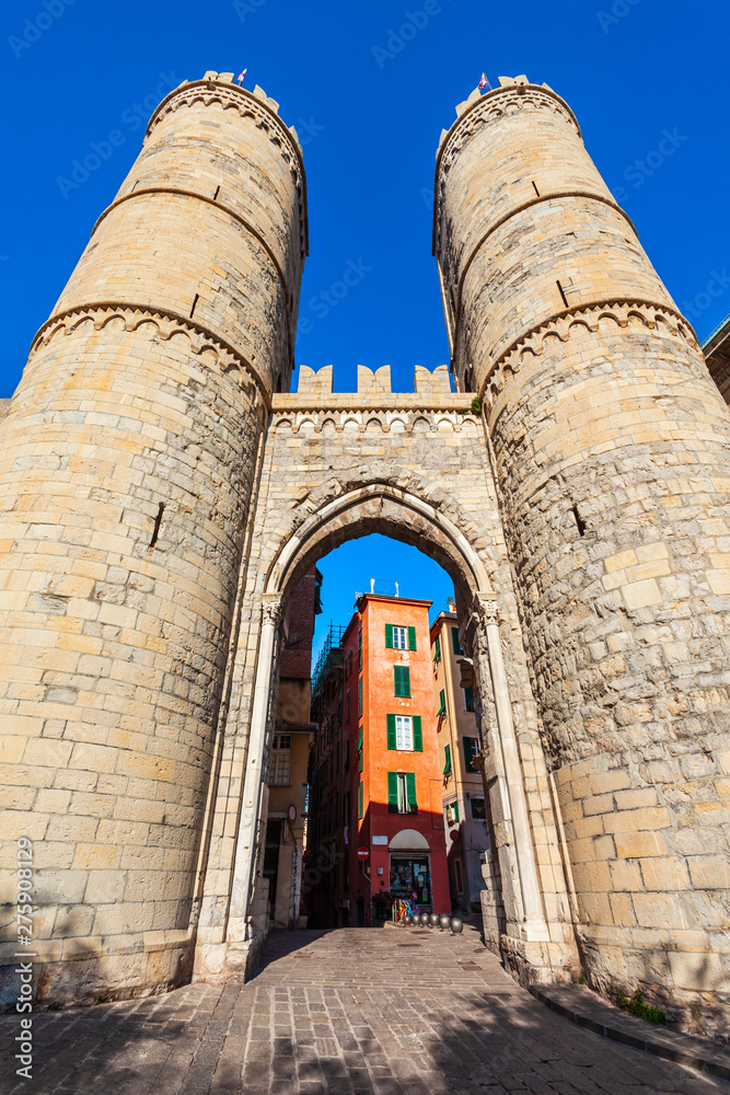 Porta Soprana Gate in Genoa, Italy