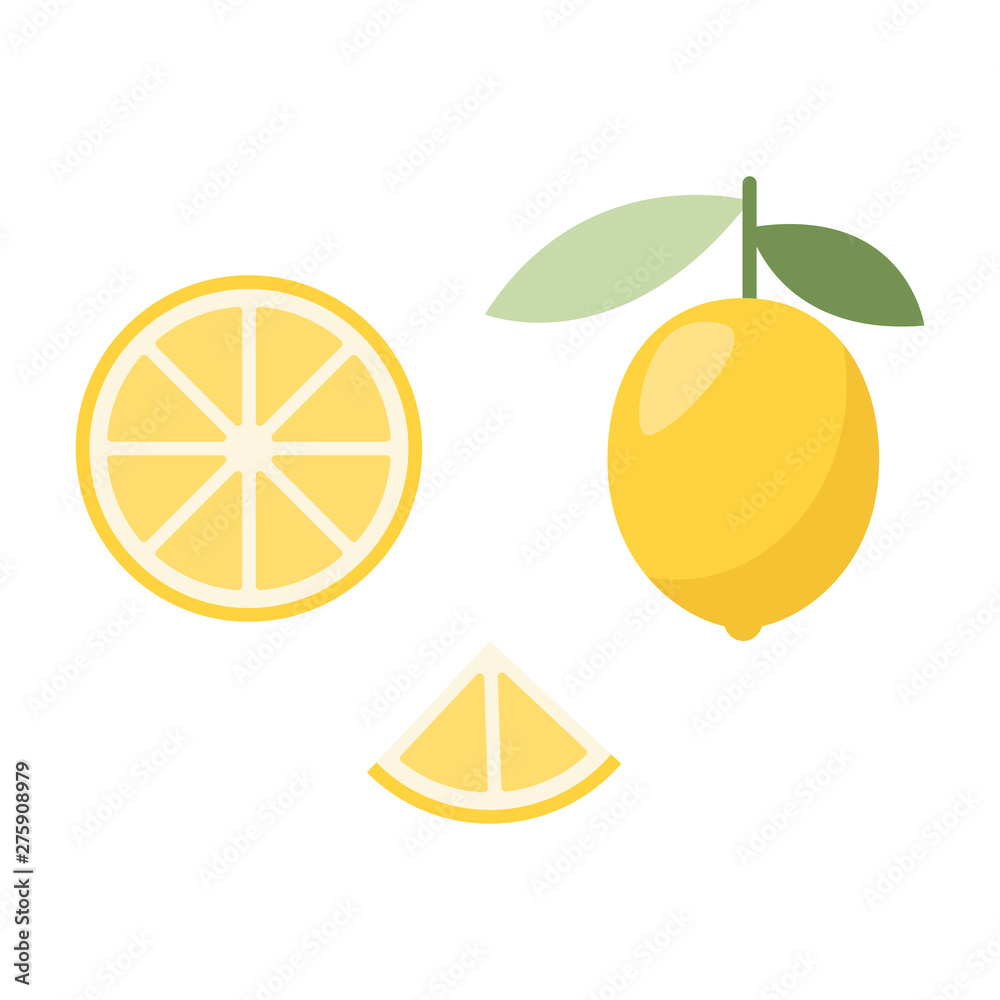 Icon of lemon. Fashion design for web, print. Exotic summer fruit Icon of lemon. Fashion design for web, print. Exotic summer fruit