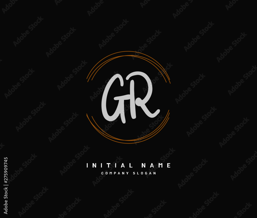 G R GR Beauty vector initial logo, handwriting logo of initial signature, wedding, fashion, jewerly, boutique, floral and botanical with creative template for any company or business. G R GR Beauty vector initial logo, handwriting logo of initial signature, wedding, fashion, jewerly, boutique, floral and botanical with creative template for any company or business.