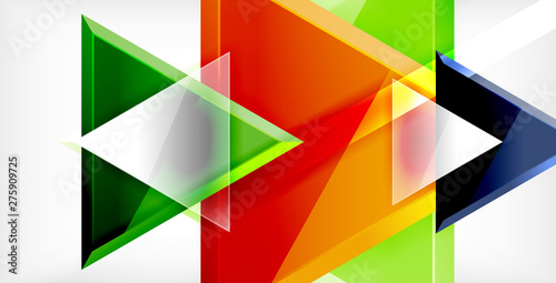 Dynamic triangle composition abstract background