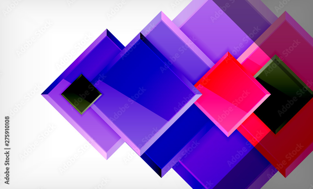 Bright colorful square shape blocks geometrical background Bright colorful square shape blocks geometrical background