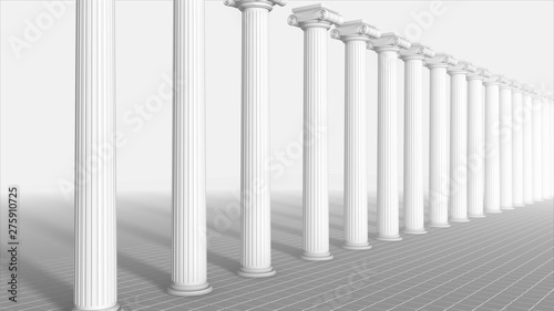 Columns 3d Render