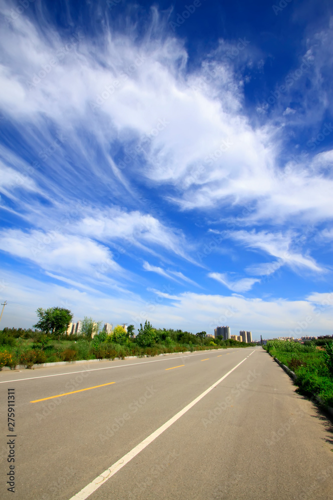 highway under the blue sky white cloud highway under the blue sky white cloud