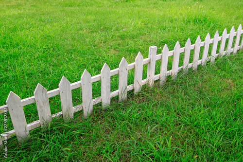 White wooden fence