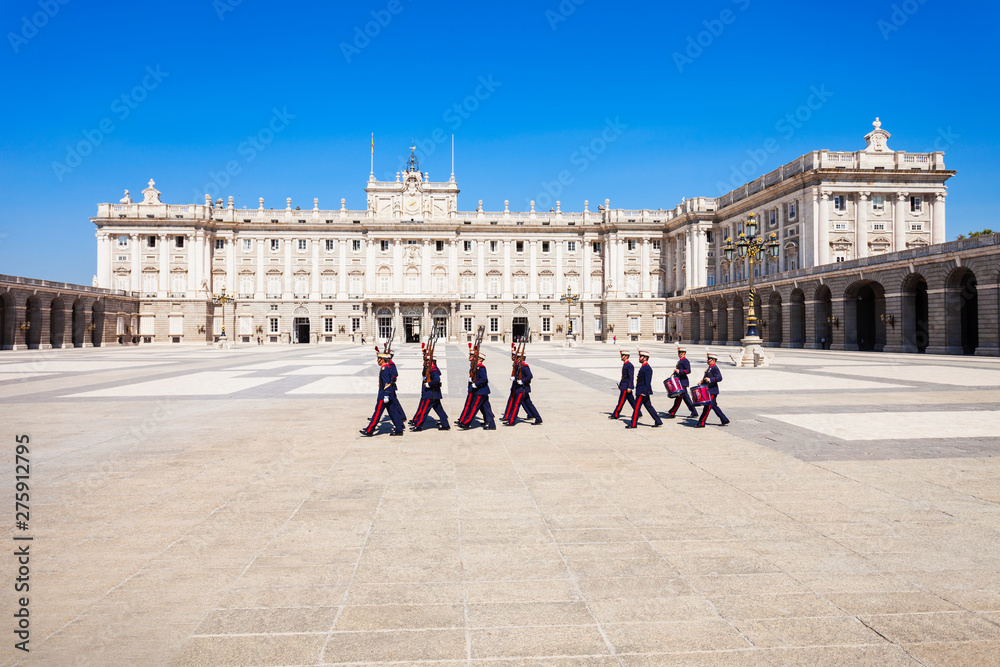 Obraz premium The Royal Palace of Madrid in Madrid city, Spain