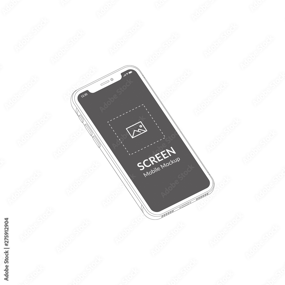 Smartphone, phone device, application screenshot. Vector 3d isometric color icon new flat style. Creative illustration, idea for infographics. Smartphone, phone device, application screenshot. Vector 3d isometric color icon new flat style. Creative illustration, idea for infographics.