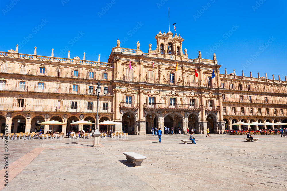 Plaza Mayor main square in Salamanca, Spain