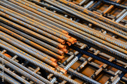 Rebar piled up together