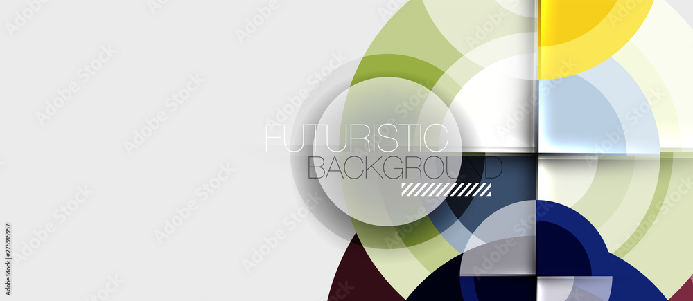 Fototapeta premium Geometric design abstract background - circles