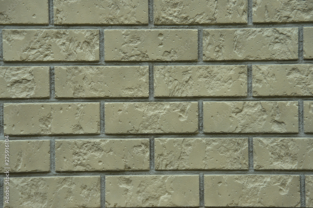 Aged, damaged brickwork texture with stripes.