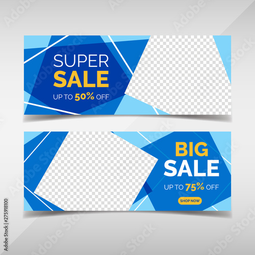 Sale banner collection. Banner template for fashion sale, business promotion, social media post, etc. Vol.40