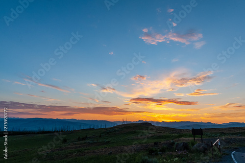 Early moring in the nothern part of Yellowstone National Park