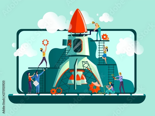 Business start up concept vector illustration