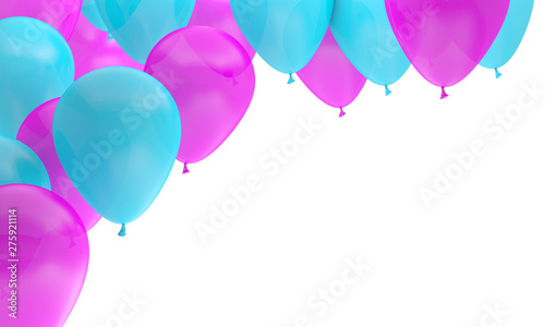 balloon purple blue birthday background party 