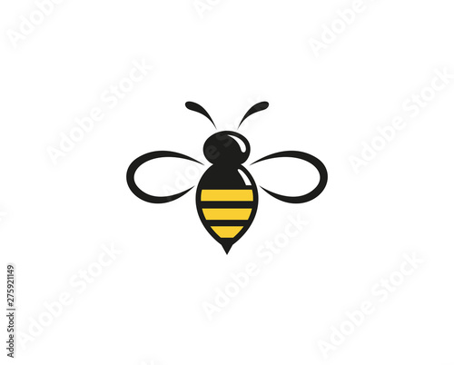 Tablou canvas Creative Abstract Bumblebee Logo Design Vector Symbol Illustration