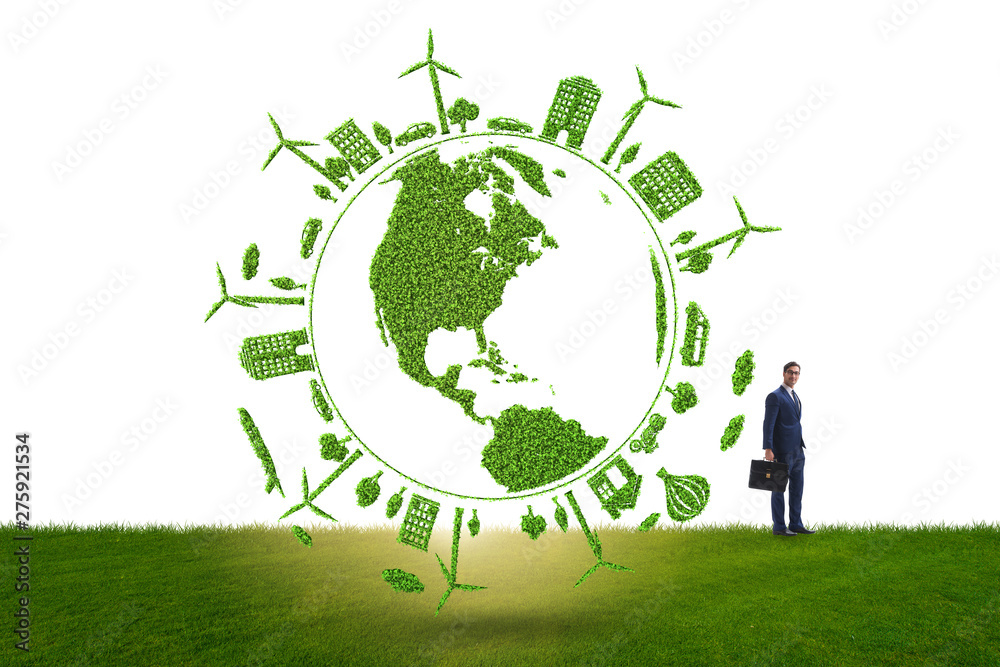 Concept of clean energy and environmental protection  - obrazy, fototapety, plakaty 