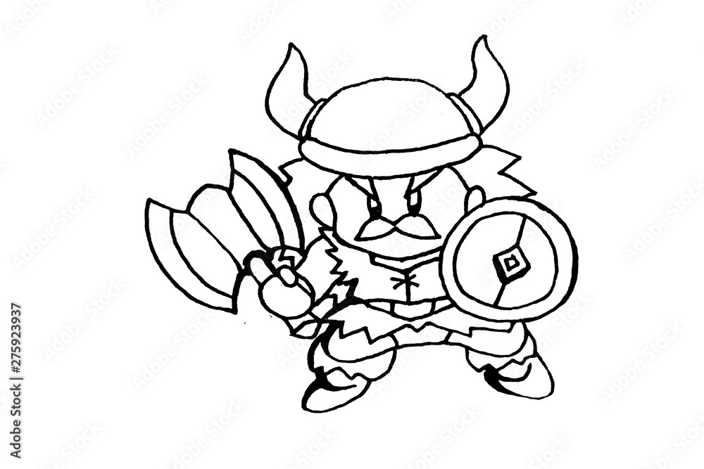 バイキング・塗り絵