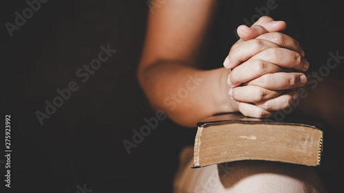 Fotografie, Tablou Christian life crisis prayer to god