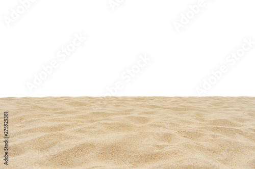 Beach sand texture white background.