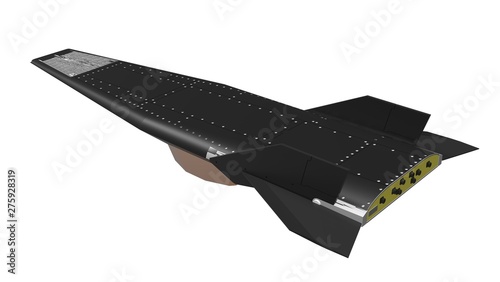 Unmanned experimental hypersonic aircraft X-43A. 3D illustration.