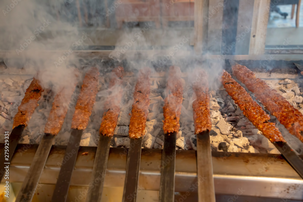 Traditional turkish adana kebab ready to cook