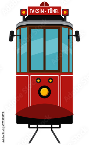 Taksim Nostalgic Tramway in Istanbul, Turkey