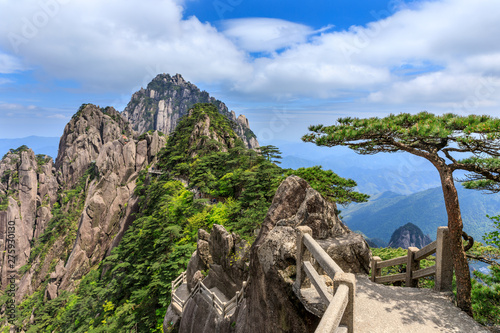 Landscape of Huangshan (Yellow Mountains).UNESCO World Heritage Site.Located in Huangshan,Anhui,China. photo