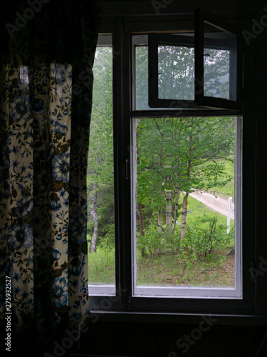 View from the window of the Sami house on the Lapland reserve