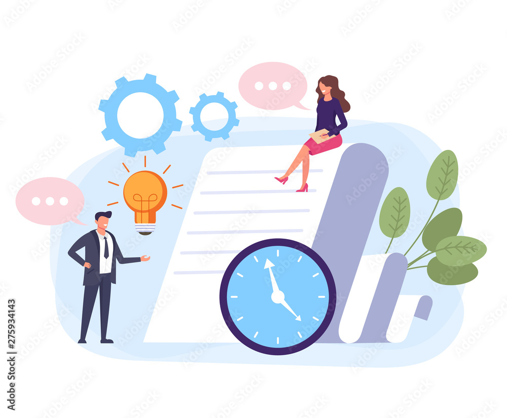 Processing documents business deal project concept. Vector flat cartoon design graphic illustration Processing documents business deal project concept. Vector flat cartoon design graphic illustration
