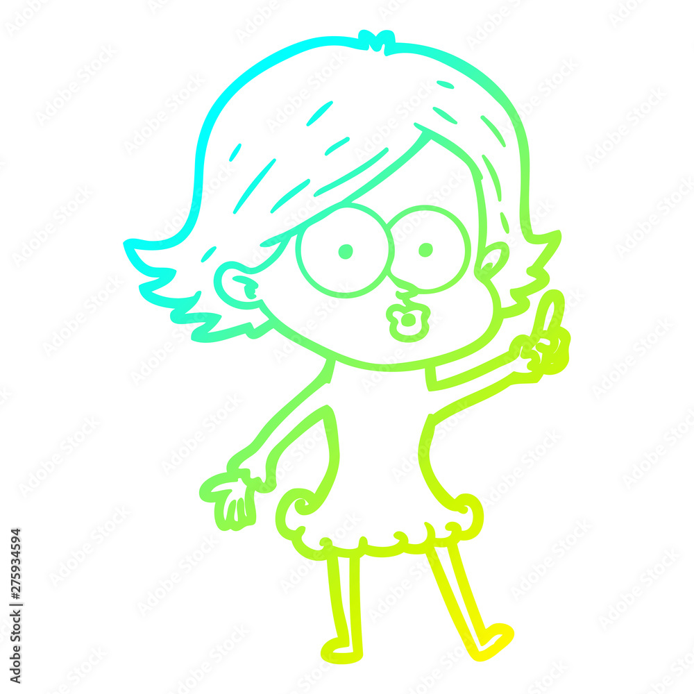 cold gradient line drawing cartoon girl pouting cold gradient line drawing cartoon girl pouting