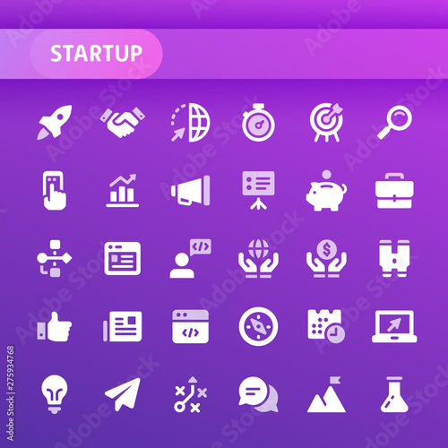 Startup Vector Icon Set.